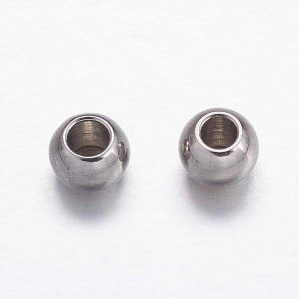 

PandaHall 304 Stainless Steel Spacer Beads, Rondelle, Stainless Steel Color, Hole: 1.5mm, 4x3mm 304 Stainless Steel Rondelle