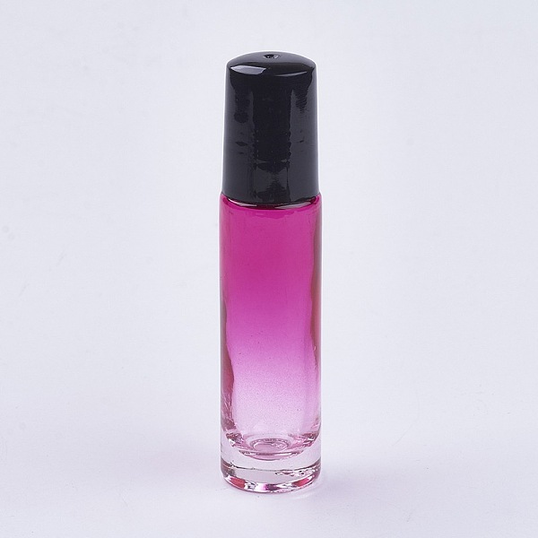 

PandaHall 10ml Glass Gradient Color Essential Oil Empty Roller Ball Bottle, with PP Plastic Lids, DeepPink, 8.55x2cm, Capacity: 10ml(0.34..., Pink