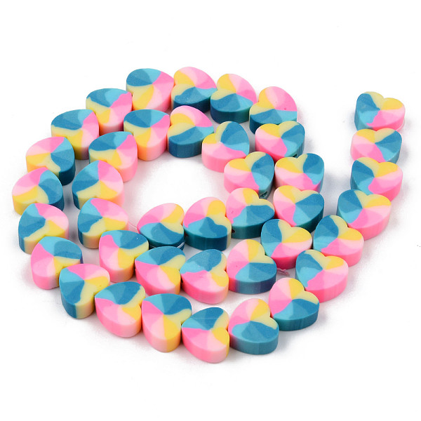 

PandaHall Handmade Polymer Clay Beads Strands, for DIY Jewelry Crafts Supplies, Heart, Dark Cyan, 9x10x4mm, Hole: 1.5mm, about...