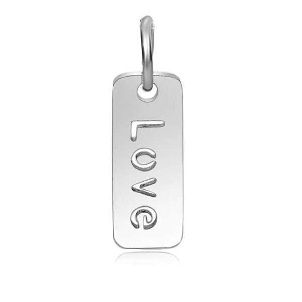 

PandaHall 201 Stainless Steel Pendants, Rectangle, with Word Love, Stainless Steel Color, 22x7mm, Hole: 5mm 201 Stainless Steel Rectangle