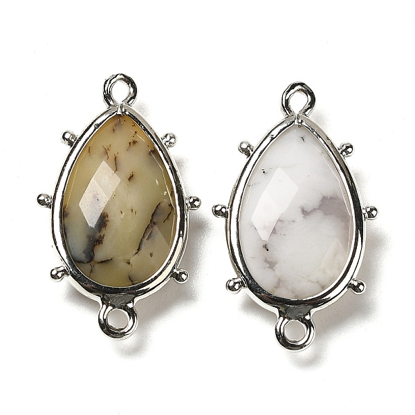 

PandaHall Natural African Opal Pendants, with Platinum Brass Edge, Faceted, Teardrop, 22.5x14x5.5mm, Hole: 1.6mm. African Opal Teardrop