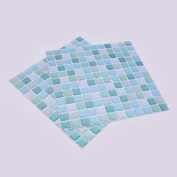 

PandaHall PET Plastic 3D Mosaic Wall Stickers, with Adhesive Back, for Home Living Room Bedroom Decoration, Square, Light Sky Blue...