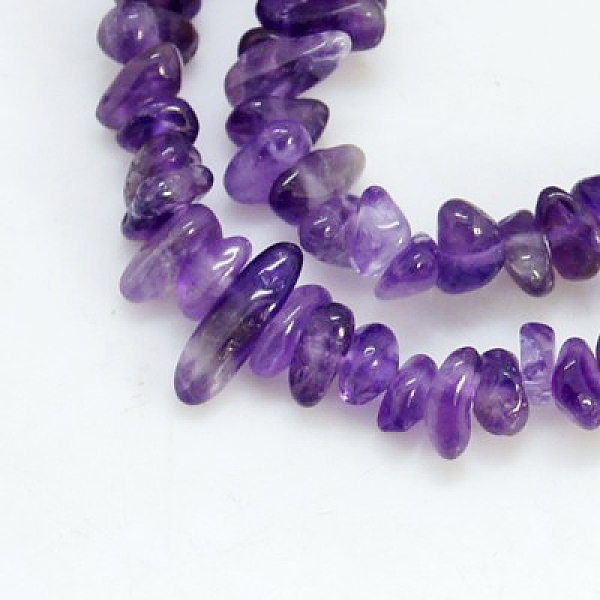 

PandaHall Natural Amethyst Beads Strands, Chips, Purple, 2.5~7x3~11mm, Hole: 1mm, 34 inch Amethyst Chip Purple