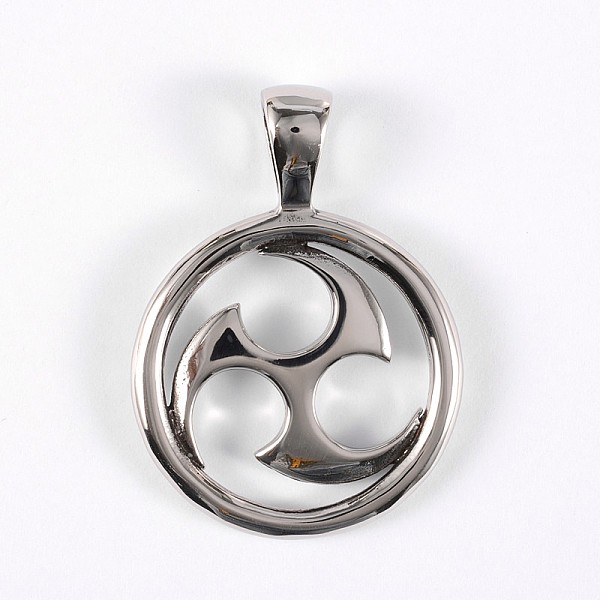 

PandaHall 316 Surgical Stainless Steel Pendants, Flat Round, Stainless Steel Color, 46x34x3mm, Hole: 9x5mm 316 Surgical Stainless Steel Flat...