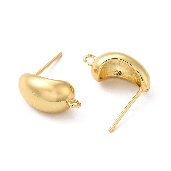 

PandaHall Rack Plating Brass Stud Earring Findings, with Loop, Long-Lasting Plated, Cadmium Free & Lead Free, Teardrop, Real 18K Gold Plated...
