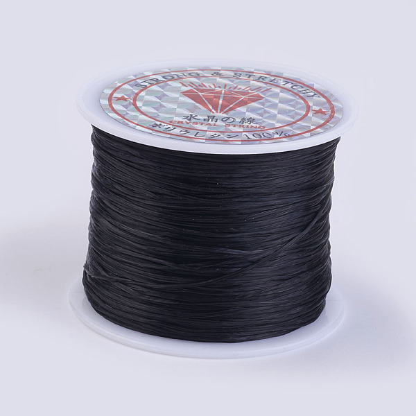 

PandaHall Flat Elastic Crystal String, Elastic Beading Thread, for Stretch Bracelet Making, Black, 0.5mm, about 49.21 yards(45m)/roll...
