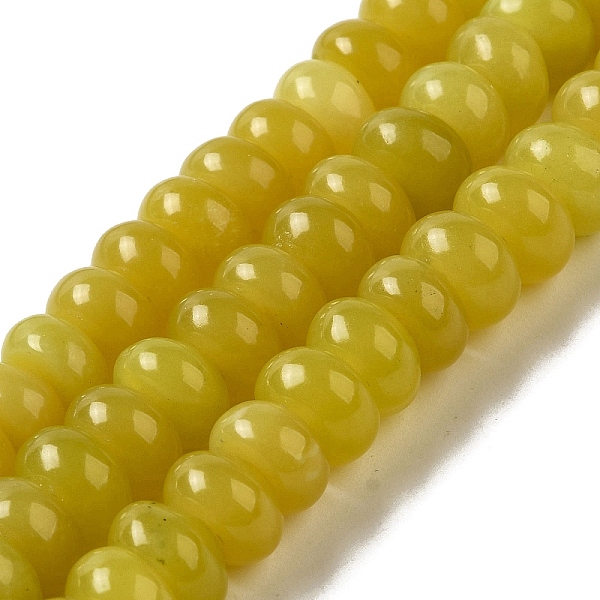 

PandaHall Natural Lemon Jade Beads Strands, Rondelle, 10x6~6.5mm, Hole: 1mm, about 59~61pcs/strand, 14.57~15.16 inch(37~38.5cm) Lemon Jade...