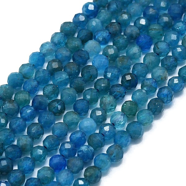 

PandaHall Natural Apatite Beads Strands, Faceted, Round, 2.5~3mm, Hole: 0.5mm, about 138~142pcs/strand, 15.35~15.55 inch(39~39.5cm) Apatite...