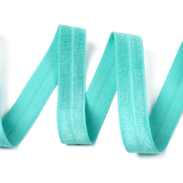 

PandaHall Plain Elastic Band, Webbing Garment Sewing Accessories, Medium Turquoise, 5/8 inch(15mm), about 50yards/roll Elastic Fibre None