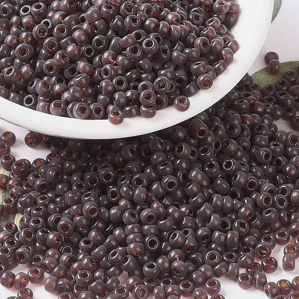 

PandaHall MIYUKI Round Rocailles Beads, Japanese Seed Beads, 8/0, (RR2400) Transparent Dark Topaz, 3mm, Hole: 1mm, about 422~455pcs/10g..., Brown