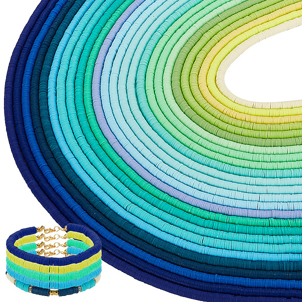 

PandaHall PH 17000pcs 25 Colors Polymer Clay Beads, 6mm Heishi Clay Beads Flat Round Beads Vinyl Disc Beads Spacer Beads for Jewelry Making..., Multicolor