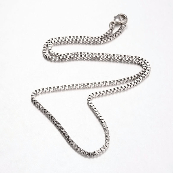 

PandaHall 316 Surgical Stainless Steel Venetian Chains Necklaces, Stainless Steel Color, 18 inch(45.7cm) 316 Surgical Stainless Steel