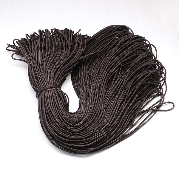 

PandaHall Polyester & Spandex Cord Ropes, 16-Ply, Coconut Brown, 2mm, about 109.36 yards(100m)/bundle Polyester Brown
