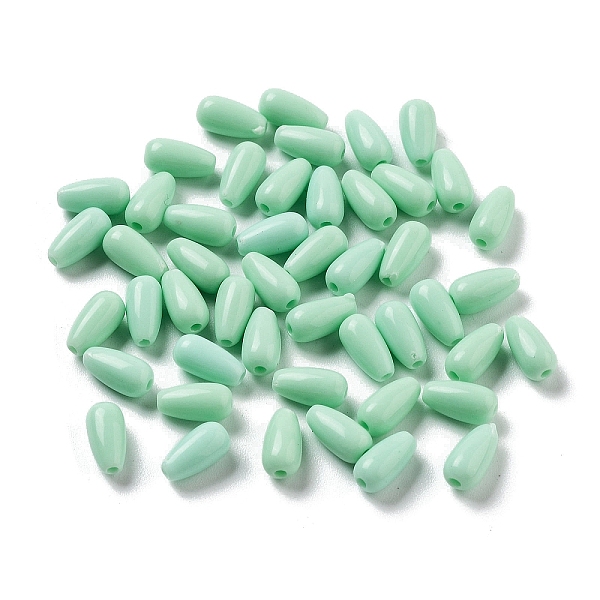 

PandaHall Opaque Acrylic Beads, Teardrop, Aquamarine, 7.5x4mm, Hole: 1.2mm Acrylic Teardrop Green
