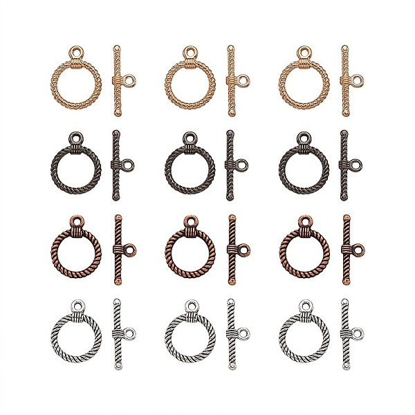 

PandaHall Tibetan Style Alloy Toggle Clasps, Mixed Color, Ring: 22x17.5x2mm, hole: 2mm, Bar: 25.5x8x3mm, hole: 2mm, 5set/color, 20set/bag...