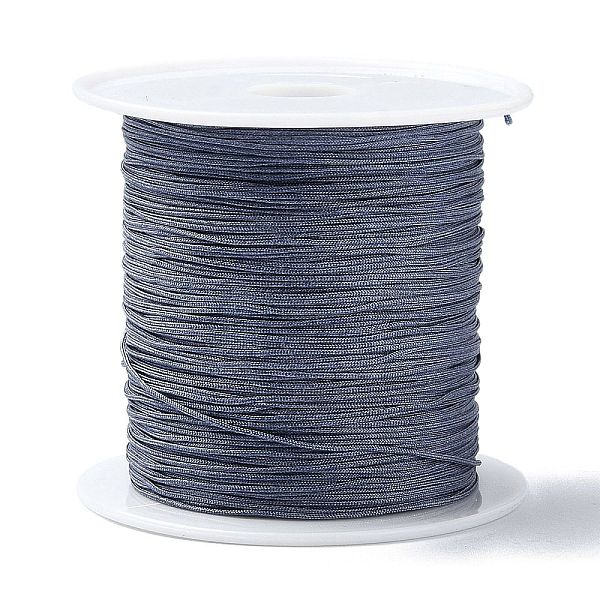 

PandaHall Nylon Chinese Knot Cord, Nylon Jewelry Cord for Jewelry Making, Slate Blue, 0.4mm, about 28~30m/roll Nylon