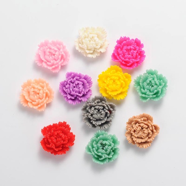 

PandaHall Resin Cabochons, Flower, Mixed Color, 24x8mm Resin Flower Multicolor