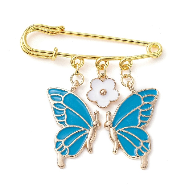 

PandaHall Butterfly & Flower Charm Alloy Enamel Brooches for Women, Iron Safety Pin Brooch, Kilt Pins, Deep Sky Blue, 50mm Alloy+Enamel...