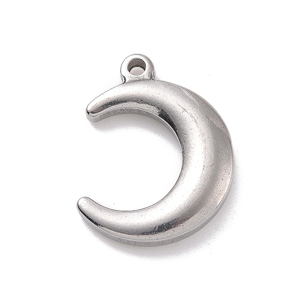 

PandaHall 304 Stainless Steel Pendants, Moon, Stainless Steel Color, 22x17x4mm, Hole: 1.2mm 304 Stainless Steel Moon