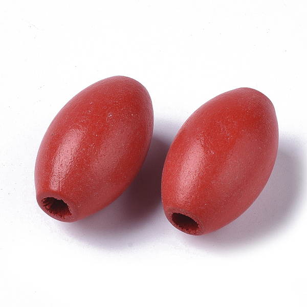 

PandaHall Spray Painted Natural Maple Wood Beads, Egg Shaped Rugby Wood Beads, Oval, Mixed Color, 28.5x17.5mm, Hole: 5.5mm Wood Oval..., Multicolor