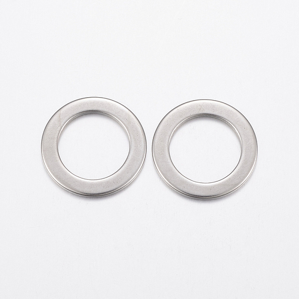 

PandaHall 304 Stainless Steel Linking Rings, Flat Round, Stainless Steel Color, 21x1.2mm, about 14mm inner diameter 304 Stainless Steel Flat...