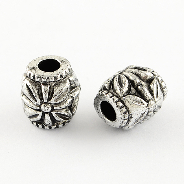 

PandaHall Retro Acrylic Beads, Column, Antique Silver, 11x10mm, Hole: 4mm, about 880pcs/500g Acrylic Column