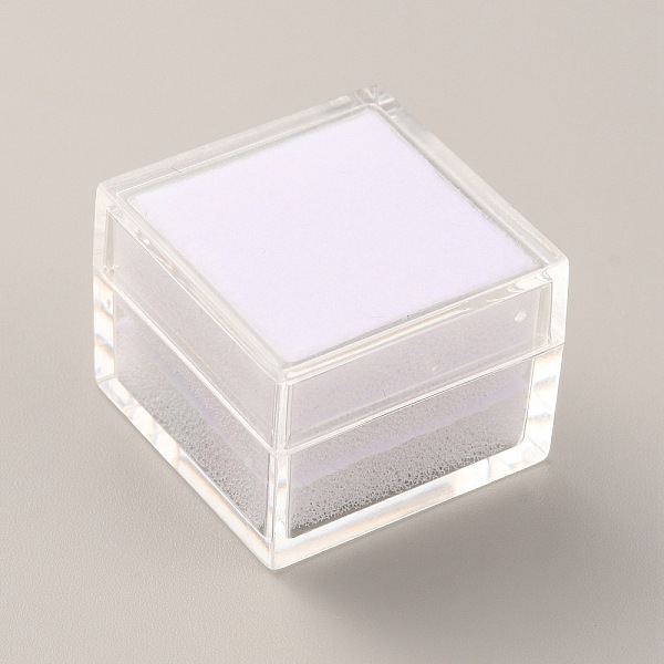 

PandaHall Square Transparent Plastic Loose Diamond Box, Gemstone Small Jewelry Storage Case with Sponge Inside, White, 2.9x2.9x2.25cm, Inner...