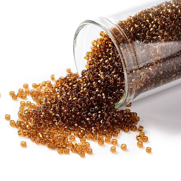 

PandaHall TOHO Round Seed Beads, Japanese Seed Beads, (941) Transparent Smoked Topaz, 15/0, 1.5mm, Hole: 0.7mm, about 3000pcs/bottle..., Brown