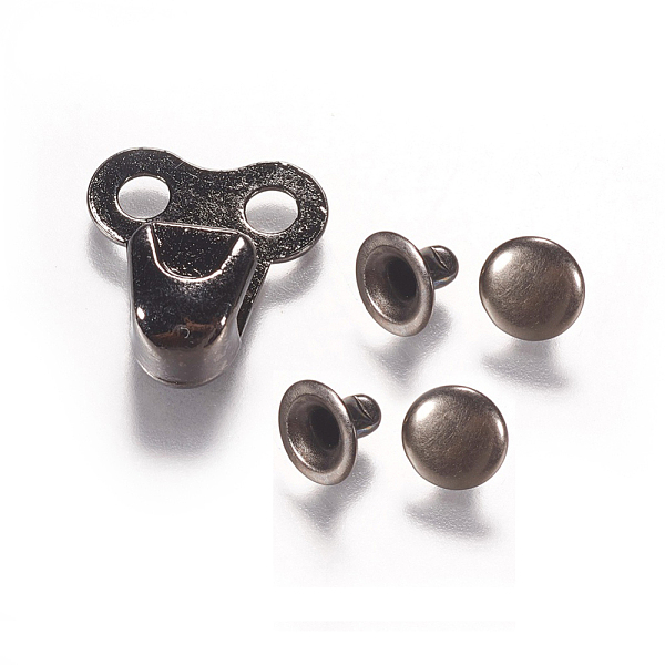 

PandaHall Alloy Boot Lace Hooks For Climbing and Outdoor Shoes, with Rivets, Gunmetal, 20x18x7mm, Hole: 4mm Alloy