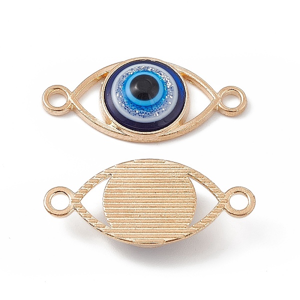 

PandaHall Alloy Connector Charms, with Resin, Blue Eye Links, Light Gold, 12x27x5mm, Hole: 2mm Alloy+Resin Eye Blue