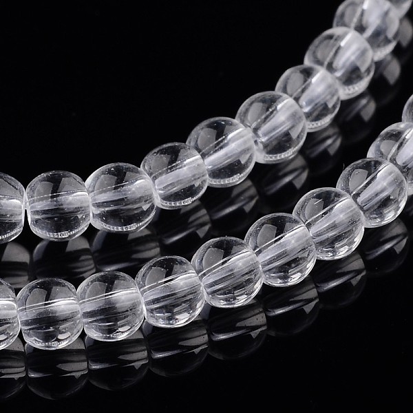 

PandaHall Round Glass Bead Strands, Clear, 3mm, Hole: 1mm, about 99pcs/strand, 11.8 inch Glass Round Clear