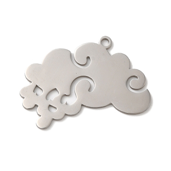 

PandaHall 201 Stainless Steel Pendants, Cloud, Stainless Steel Color, 20x29x1mm, Hole: 1.6mm 201 Stainless Steel Cloud