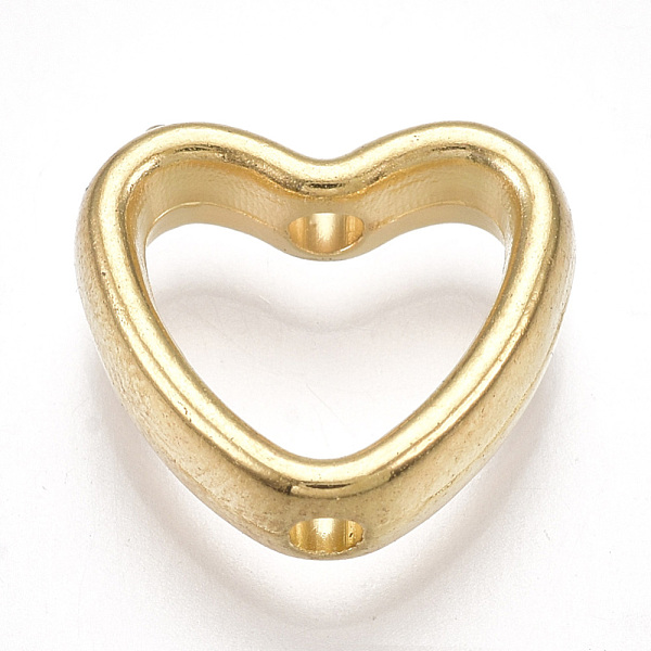 

PandaHall CCB Plastic Bead Frames, Heart, Light Gold, 11x12x3.5mm, Hole: 1.6mm Plastic Heart