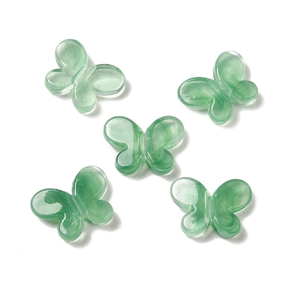 

PandaHall Transparent Acrylic Beads, Butterfly, Sea Green, 12.8x17.3x4.4mm, Hole: 2mm, about 940pcs/500g Acrylic Butterfly