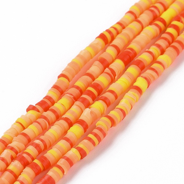 

PandaHall Handmade Polymer Clay Beads Strands, for DIY Jewelry Crafts Supplies, Heishi Beads, Disc/Flat Round, Light Salmon, 3x0.6~1.2mm...