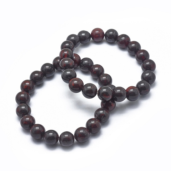 

PandaHall Natural Brecciated Jasper Bead Stretch Bracelets, Round, 2-1/8 inch~2-3/8 inch(5.5~6cm), Bead: 8mm Brecciated Jasper
