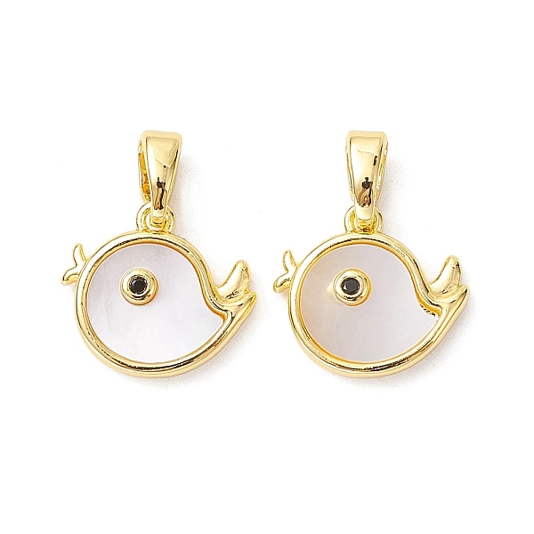 

PandaHall Rack Plating Brass Pave Shell Bird Charms with Black Cubic Zirconia, Real 18K Gold Plated, 11.5x13x3mm, Hole: 5x2.8mm Shell Flat...