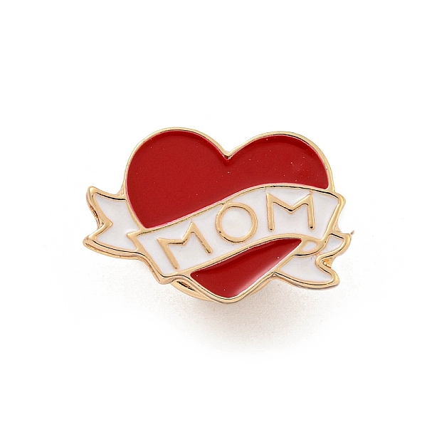 

PandaHall Alloy Brooches, Enamel Pins, for Backpack Cloth, Heart, 13x20x1.5mm Alloy+Enamel Heart Red
