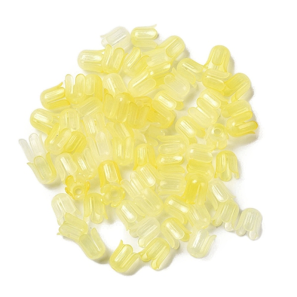 

PandaHall Transparent Acrylic Beads Caps, Flower, Yellow, 11.5x10mm, Hole: 2.8mm, 2000pcs/500g Acrylic Yellow