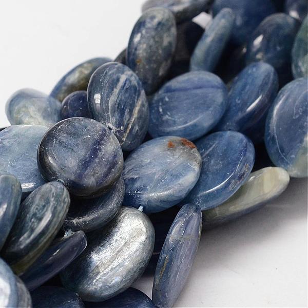 

PandaHall Oval Natural Kyanite/Cyanite/Disthene Bead Strands, 20x15x4mm, Hole: 1mm, about 21pcs/strand, 15.7 inch Kyanite Oval