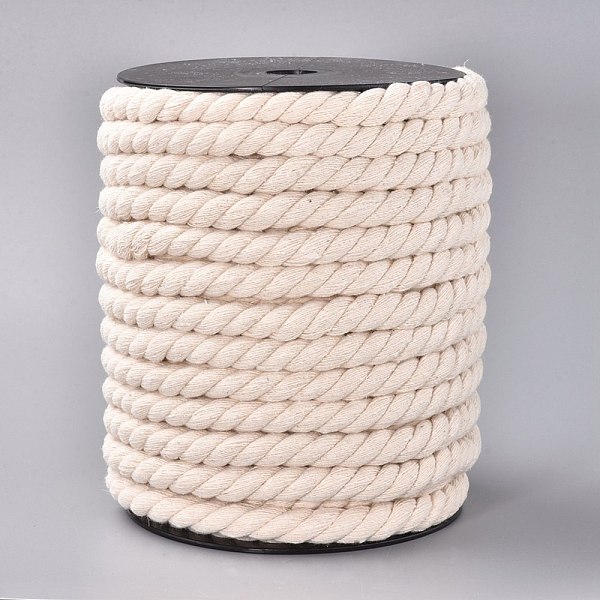 

PandaHall 3-Ply Macrame Cotton Cord, Twisted Cotton Rope, for Wall Hanging, Plant Hangers, Crafts and Wedding Decorations, Antique White...