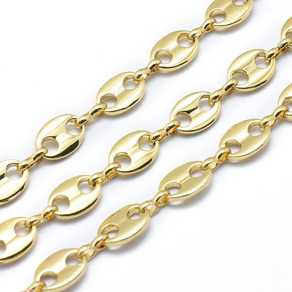 

PandaHall Brass Chains, Unwelded, Lead Free & Cadmium Free & Nickel Free, Oval, Real 18K Gold Plated, 11x8x1.5mm Brass