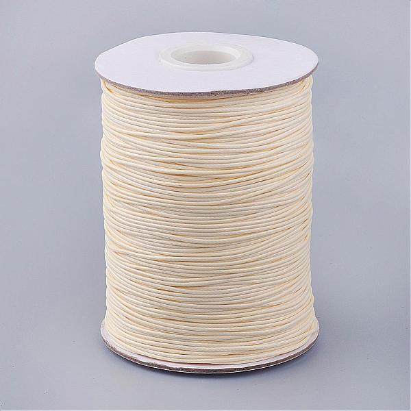 

PandaHall Korean Waxed Polyester Cord, Lemon Chiffon, 1mm, about 85yards/roll Waxed Polyester Cord Round Yellow