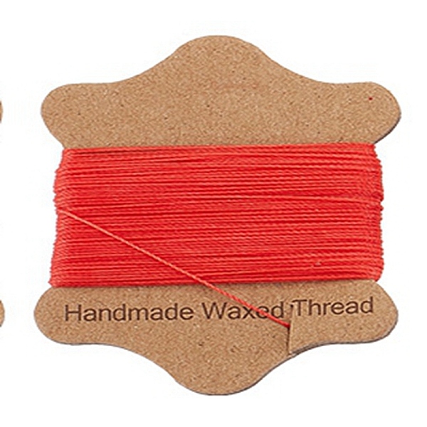 

PandaHall Waxed Nylon Cord, Dark Red, 0.55mm, about 21.87 yards(20m)/card Waxed Nylon Cord Round Red