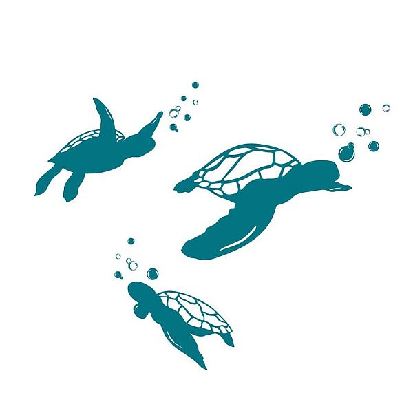 

PandaHall PVC Self Adhesive Wall Stickers, Washing Machine Warterproof Decals for Home Living Room Bedroom Wall Decoration, Turtle...