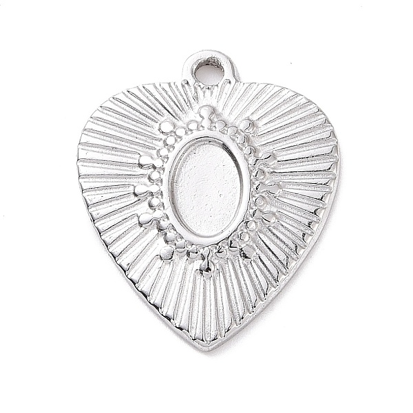 

PandaHall 304 Stainless Steel Pendant Cabochon Settings, Heart, Stainless Steel Color, Tray: 4x6mm, 19x16x1.5mm, Hole: 1.2mm 304 Stainless...