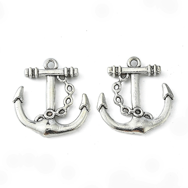 

PandaHall Tibetan Style Alloy Anchor Pendants, Cadmium Free & Nickel Free & Lead Free, Antique Silver, 27x24x2.5mm, Hole: 2mm Alloy Anchor &...