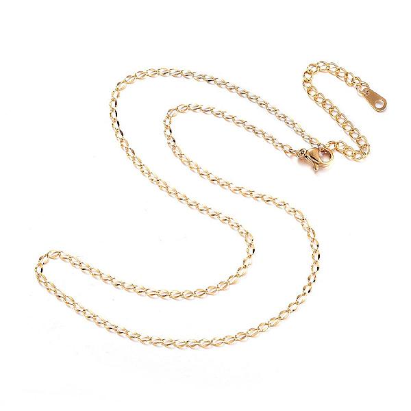

PandaHall 304 Stainless Steel Necklaces, Curb Chain Necklaces, Golden, 16.14 inch(41cm) 304 Stainless Steel