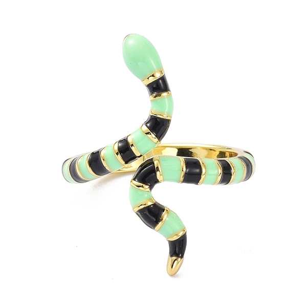 Змеиные настоящие кольца-манжеты из 18-каратного золота для женщин