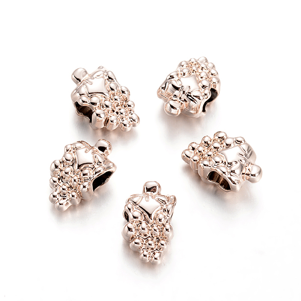 

PandaHall Grape Alloy Large Hole Beads, Light Gold, 16x10x7.5mm, Hole: 5mm Alloy Fruit